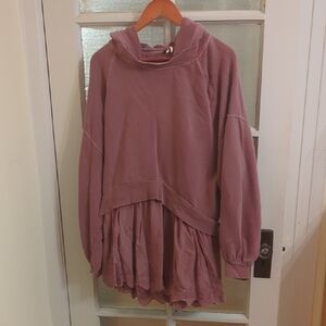 Elegant Mauve Cowl Neck Sweater